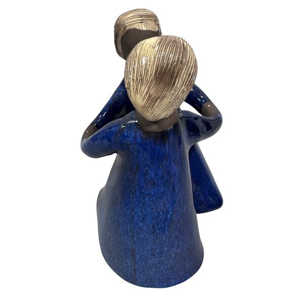 Vintage MCM Jie Gantofta Two Girls Sisters Figurine Blue Ceramic Elsi Bourelius - Picture 2 of 9